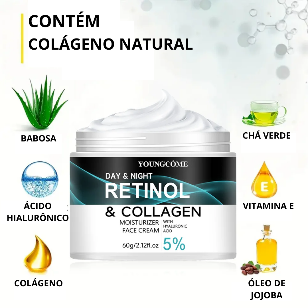 Creme Hidratante Dia e Noite - Retinol + Colágeno + Vitamina E