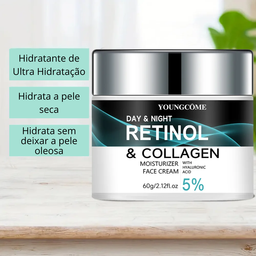 Creme Hidratante Dia e Noite - Retinol + Colágeno + Vitamina E