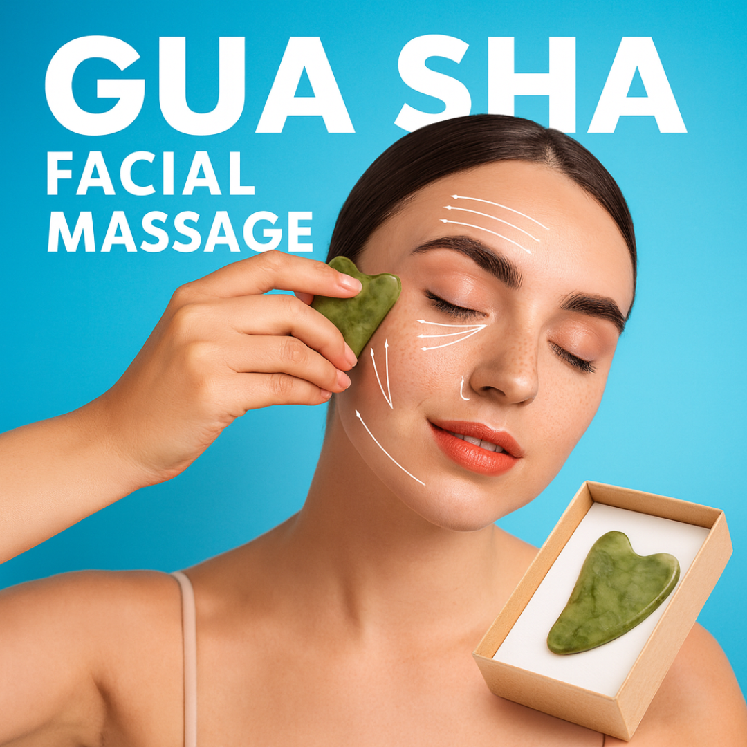 Rolinho de Jade + Gua Sha (Kit Massagem Facial)