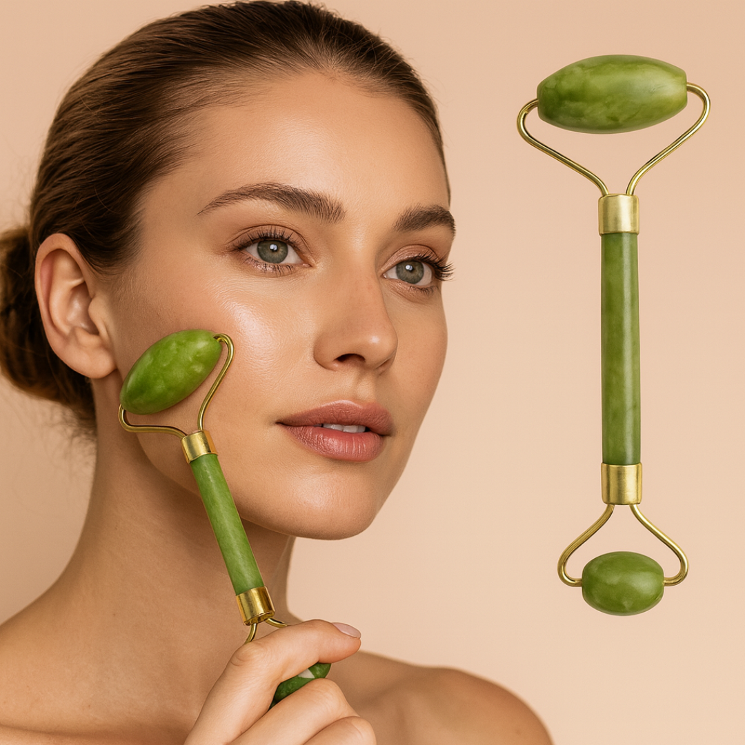 Rolinho de Jade + Gua Sha (Kit Massagem Facial)