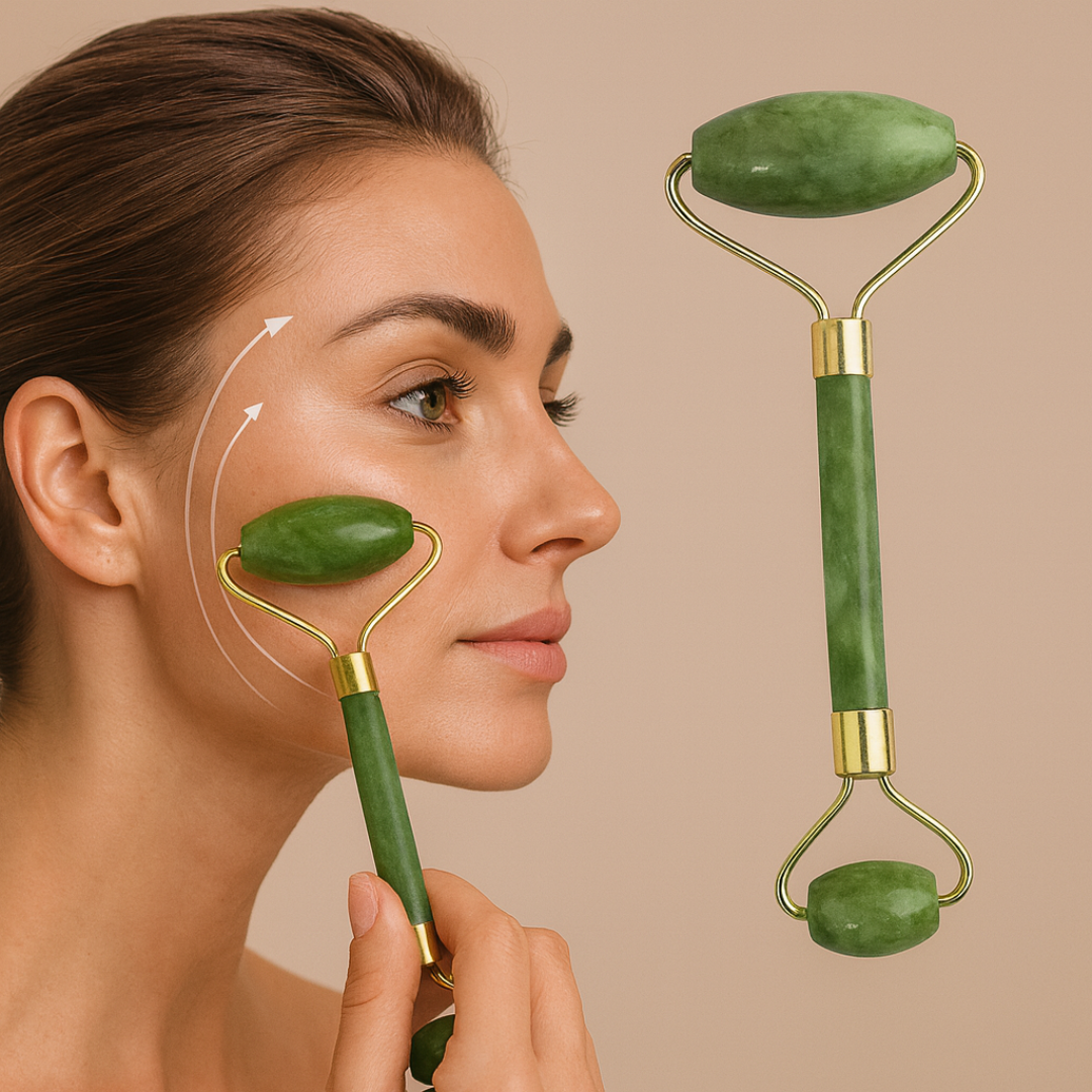Rolinho de Jade + Gua Sha (Kit Massagem Facial)