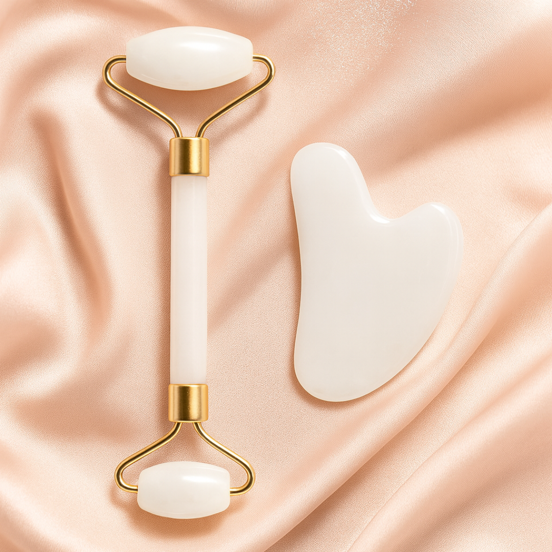 Rolinho de Jade + Gua Sha (Kit Massagem Facial)