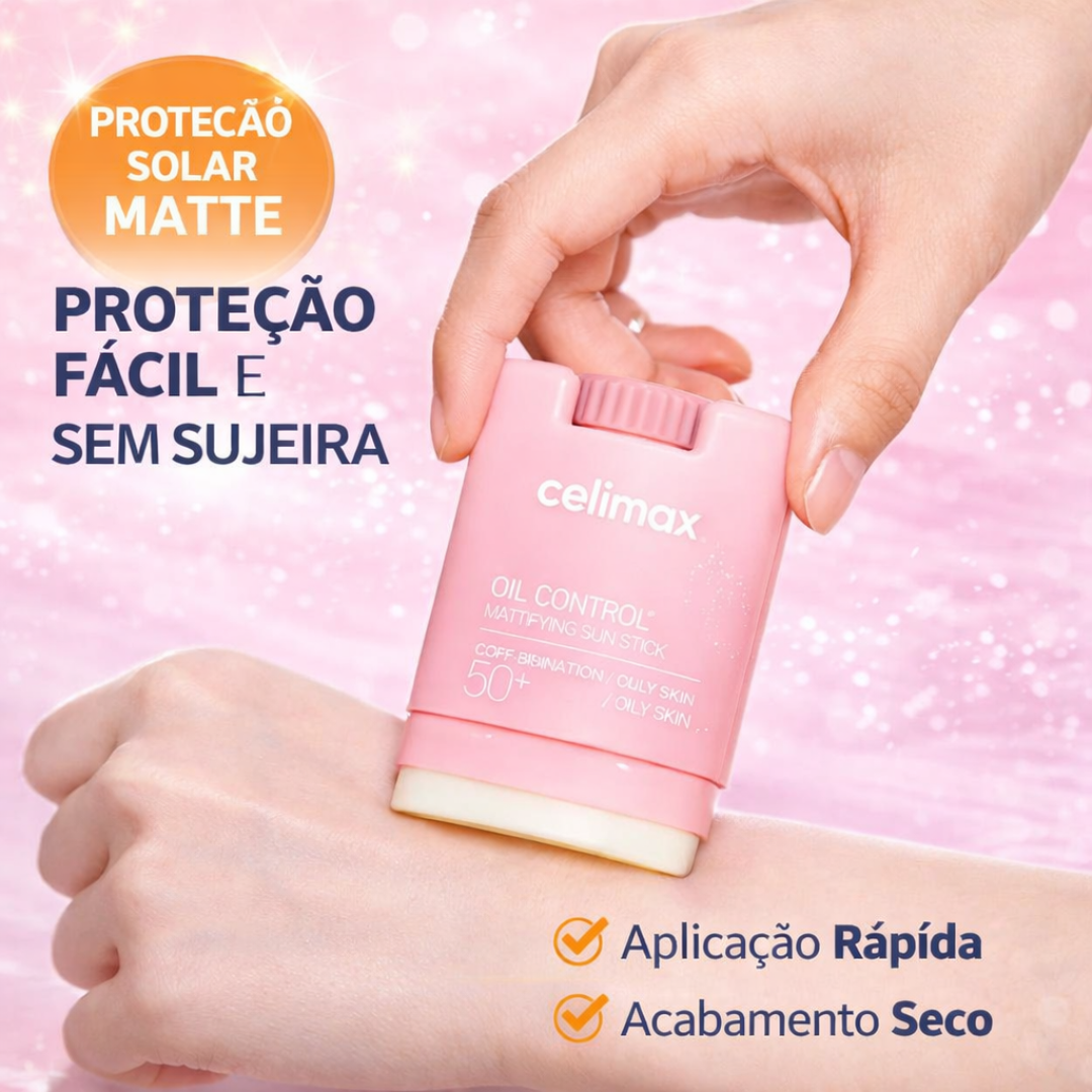 Celimax Oil Control Mattifying Sun Stick - Protetor Solar em Bastão