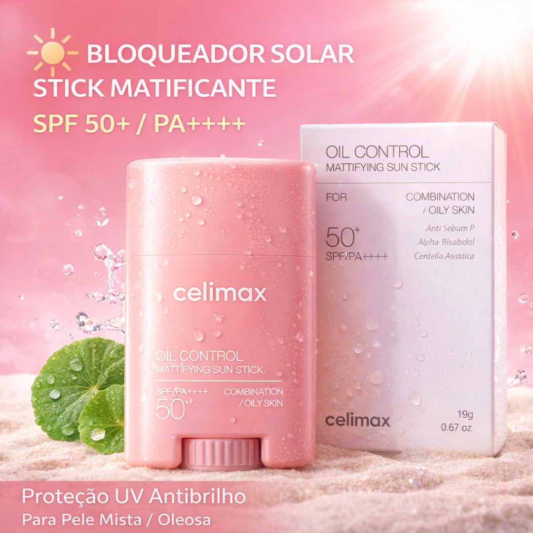 Celimax Oil Control Mattifying Sun Stick - Protetor Solar em Bastão