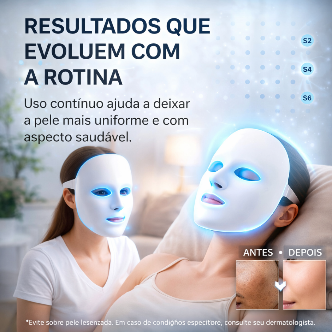 Máscara de LED Facial - Fototerapia