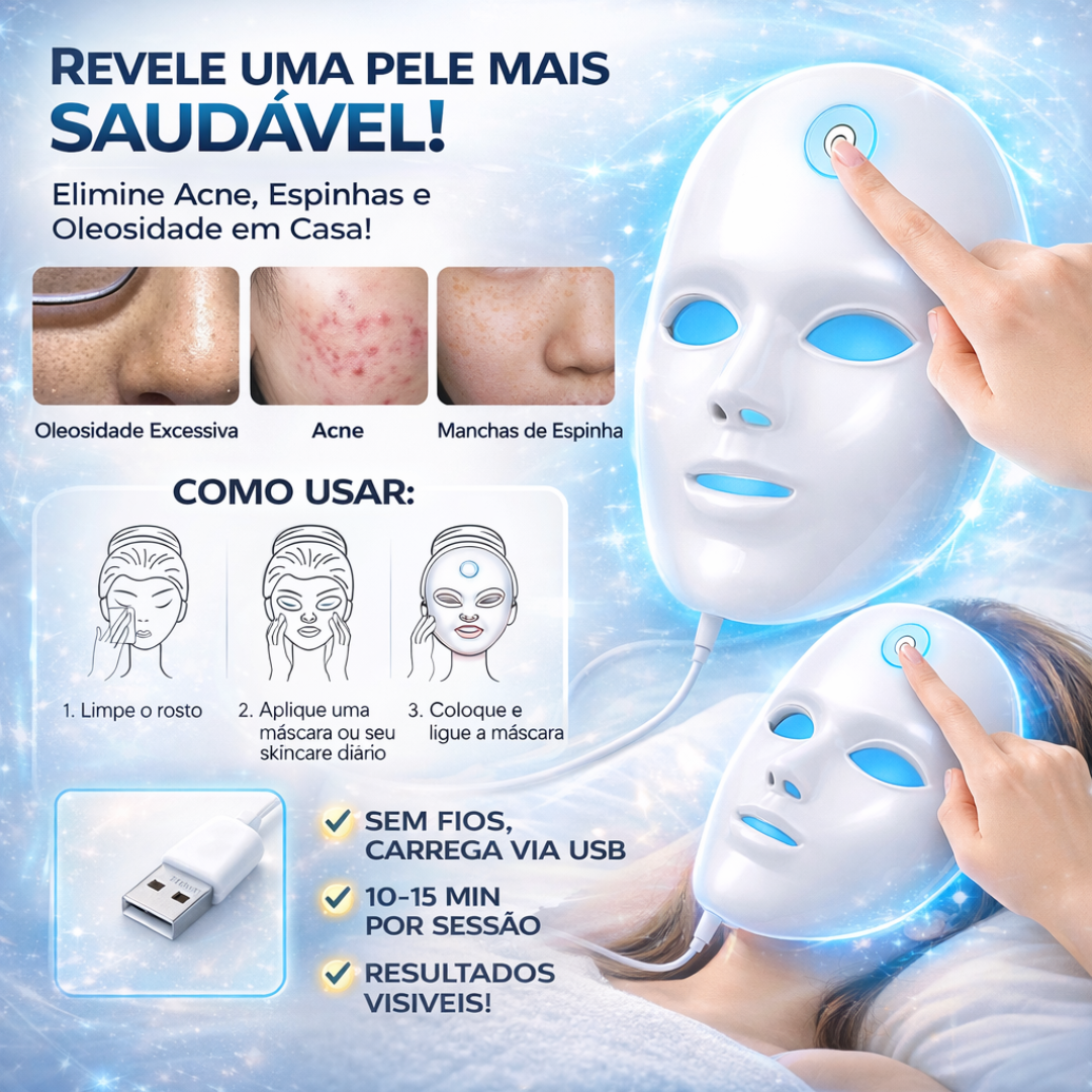 Máscara de LED Facial - Fototerapia