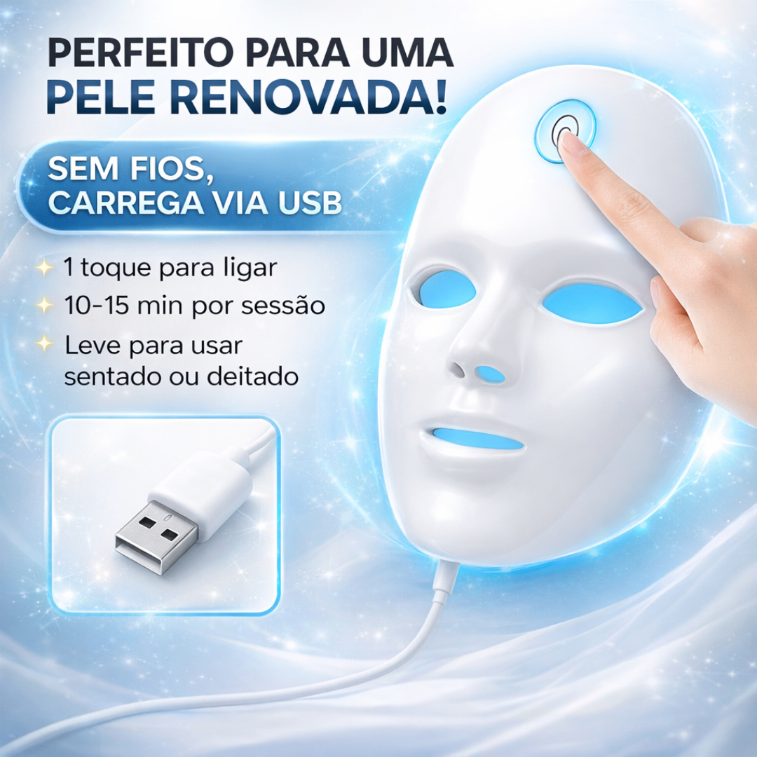 Máscara de LED Facial - Fototerapia