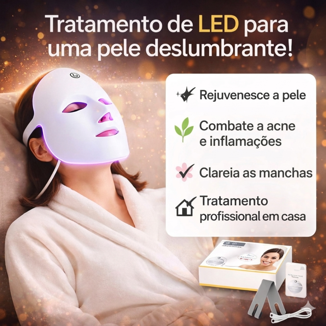 Máscara de LED Facial - Fototerapia