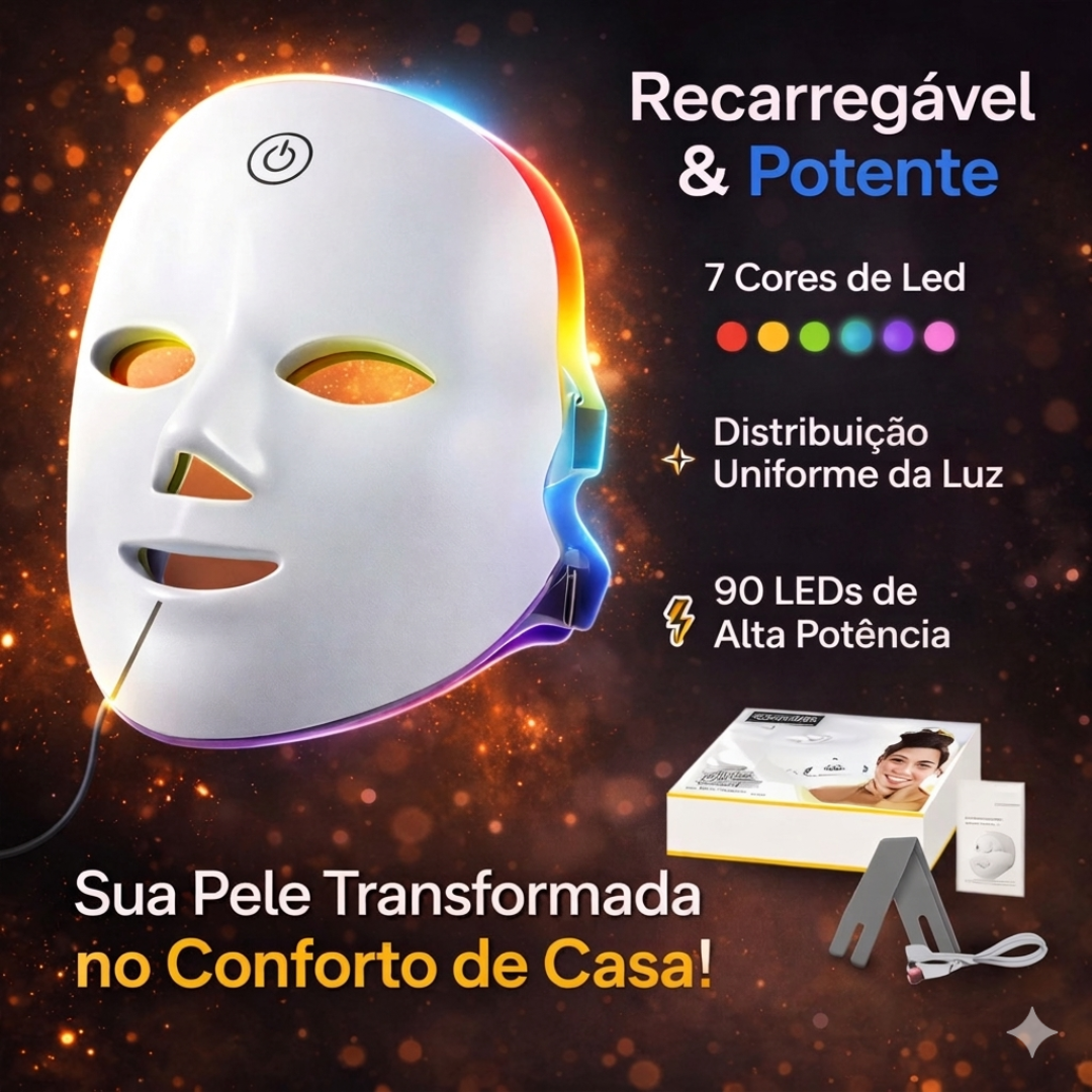 Máscara de LED Facial - Fototerapia