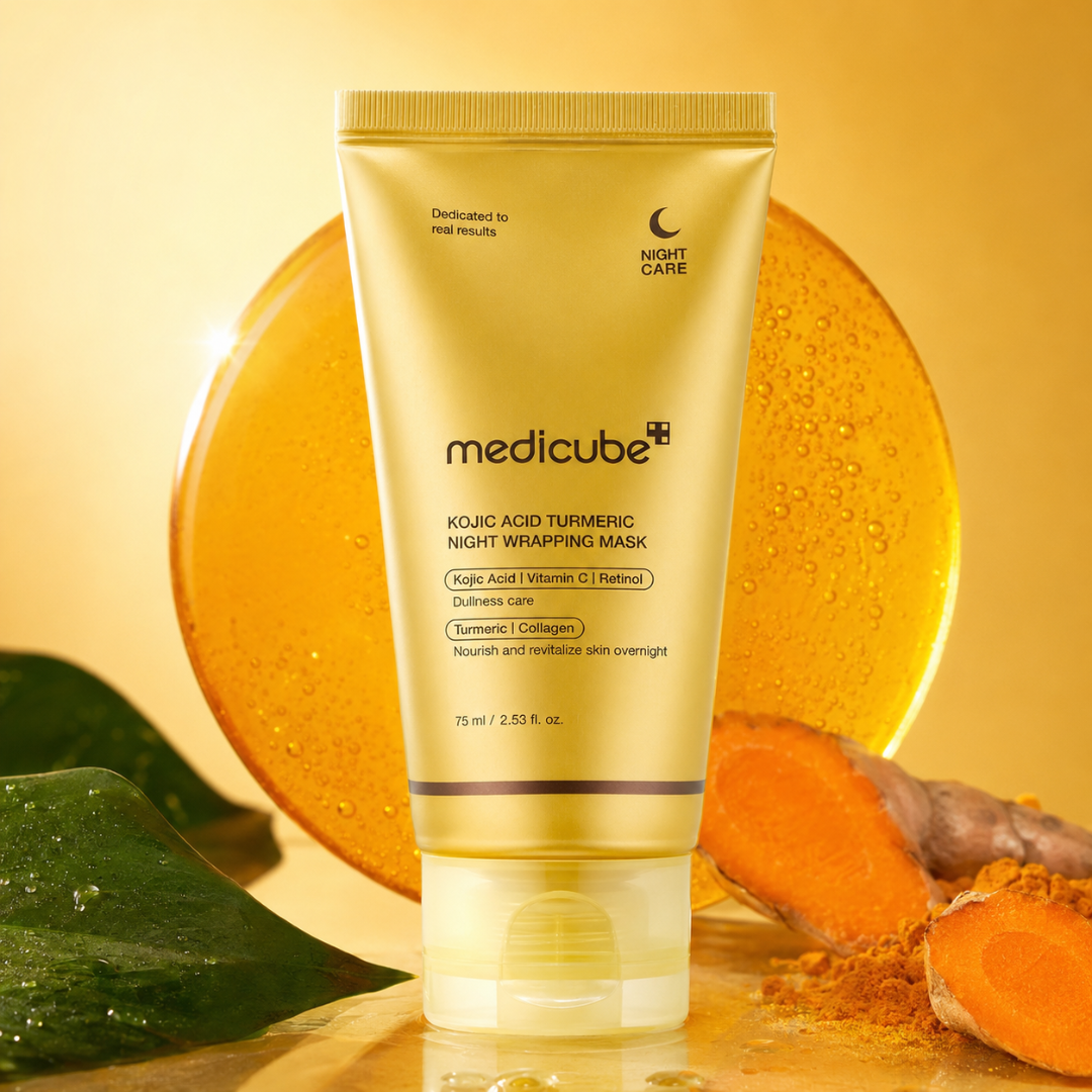 Medicube Kojic Acid Turmeric Night Wrapping Mask - Máscara Facial Noturna