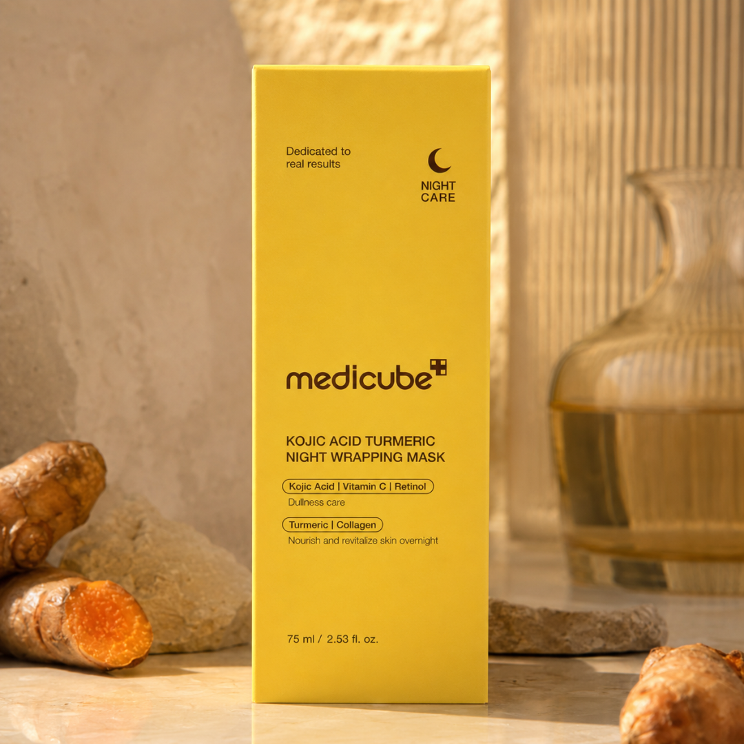 Medicube Kojic Acid Turmeric Night Wrapping Mask - Máscara Facial Noturna