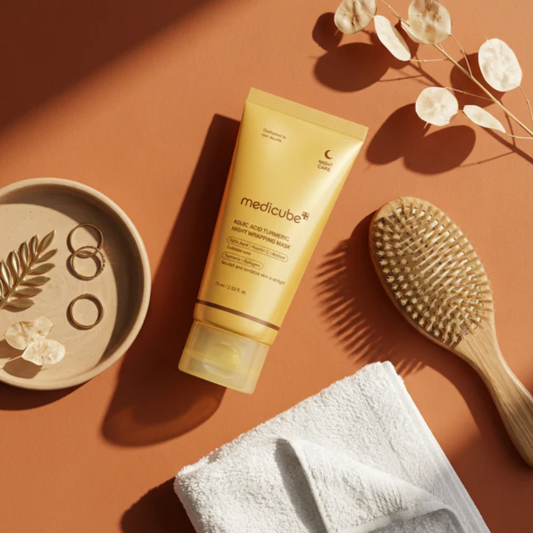 Medicube Kojic Acid Turmeric Night Wrapping Mask - Máscara Facial Noturna