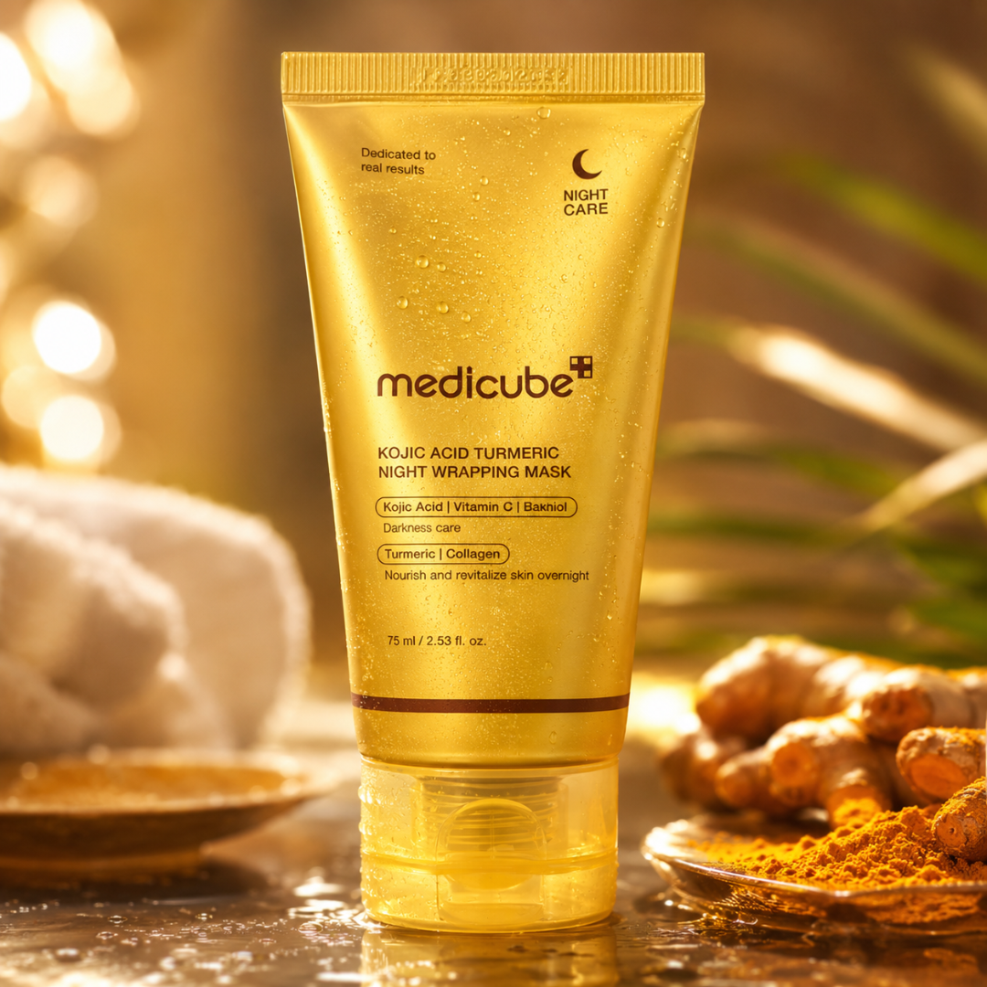Medicube Kojic Acid Turmeric Night Wrapping Mask - Máscara Facial Noturna