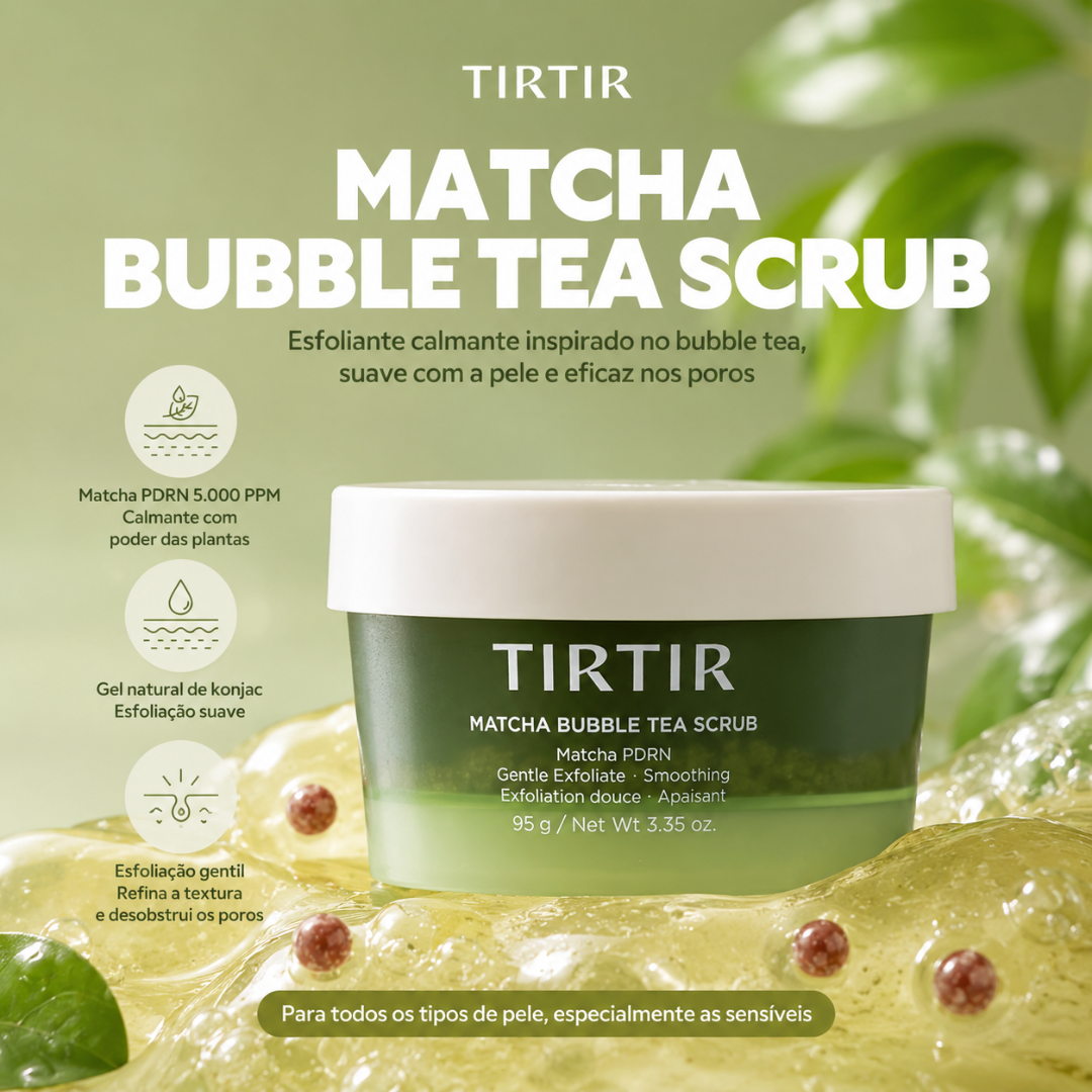 Tirtir Matcha Bubble Tea Scrub - Esfoliante Facial