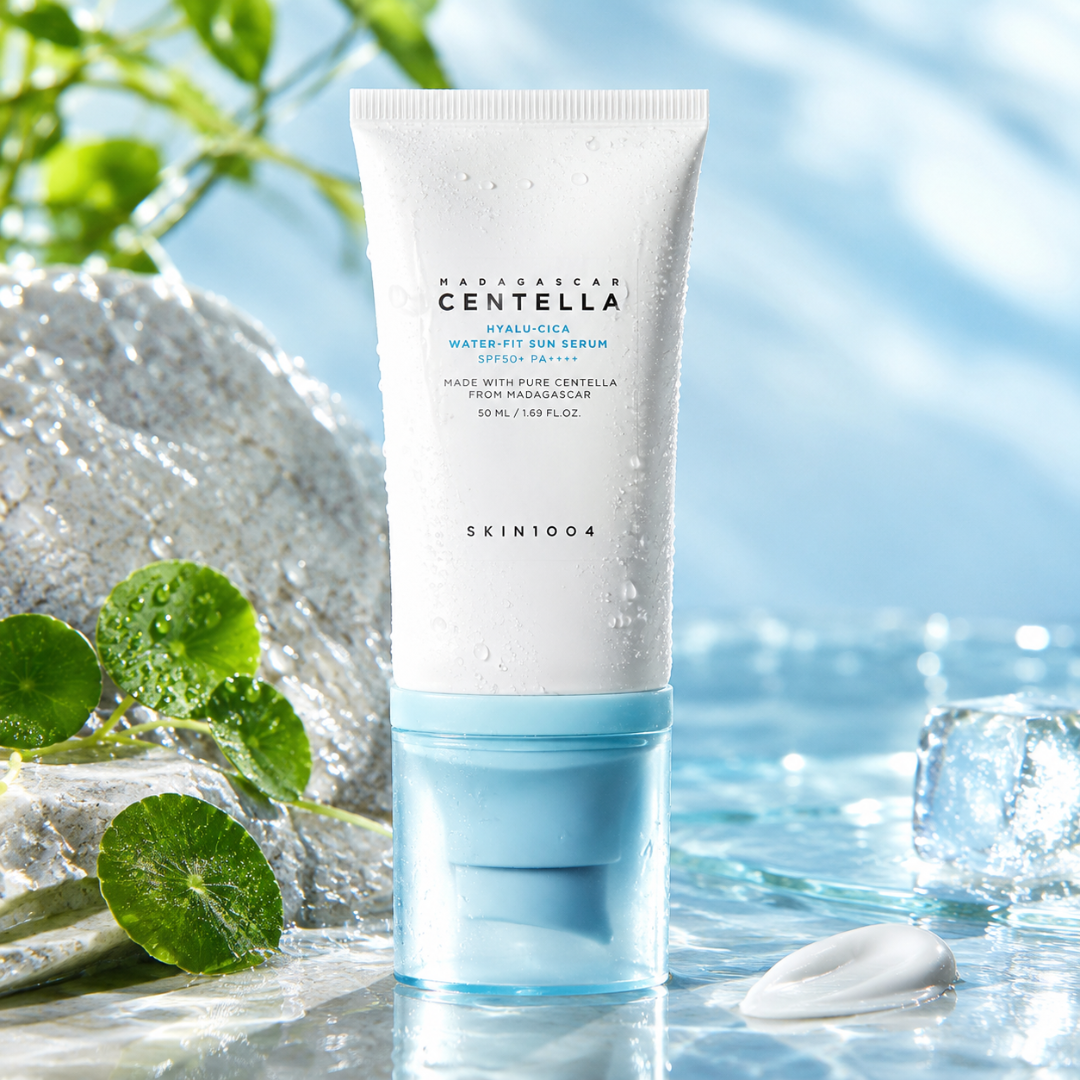 Skin1004 Madagascar Centella Hyalu-Cica Water-Fit Sun Serum - Protetor Solar em Sérum 50ml