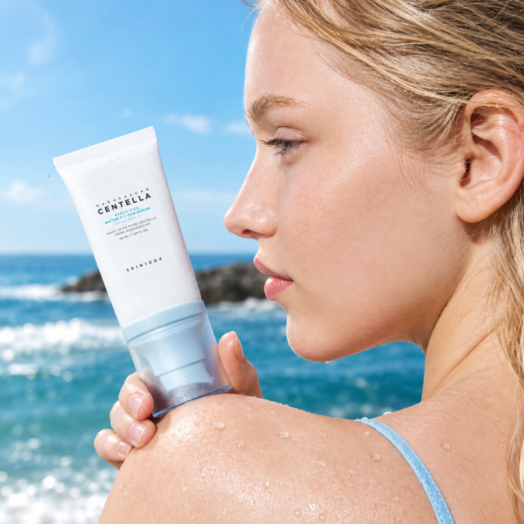 Skin1004 Madagascar Centella Hyalu-Cica Water-Fit Sun Serum - Protetor Solar em Sérum 50ml
