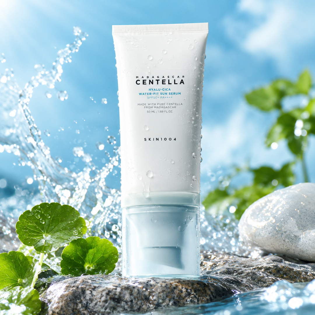 Skin1004 Madagascar Centella Hyalu-Cica Water-Fit Sun Serum - Protetor Solar em Sérum 50ml