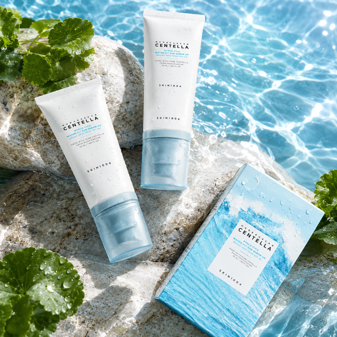 Skin1004 Madagascar Centella Hyalu-Cica Water-Fit Sun Serum - Protetor Solar em Sérum 50ml